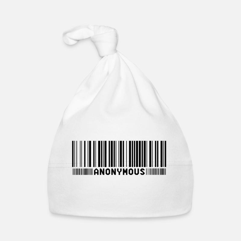 Anonymous codice a barre - Siamo Legion - Camicia Cappellino ecologico per neonato