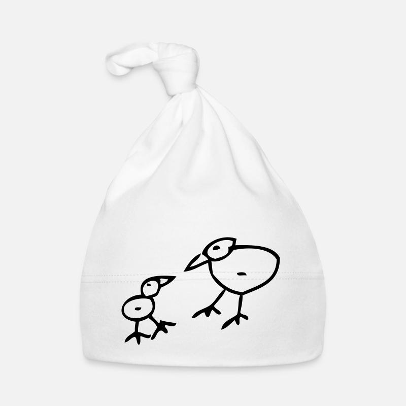 oiseau - Bonnet bio Bébé - blanc