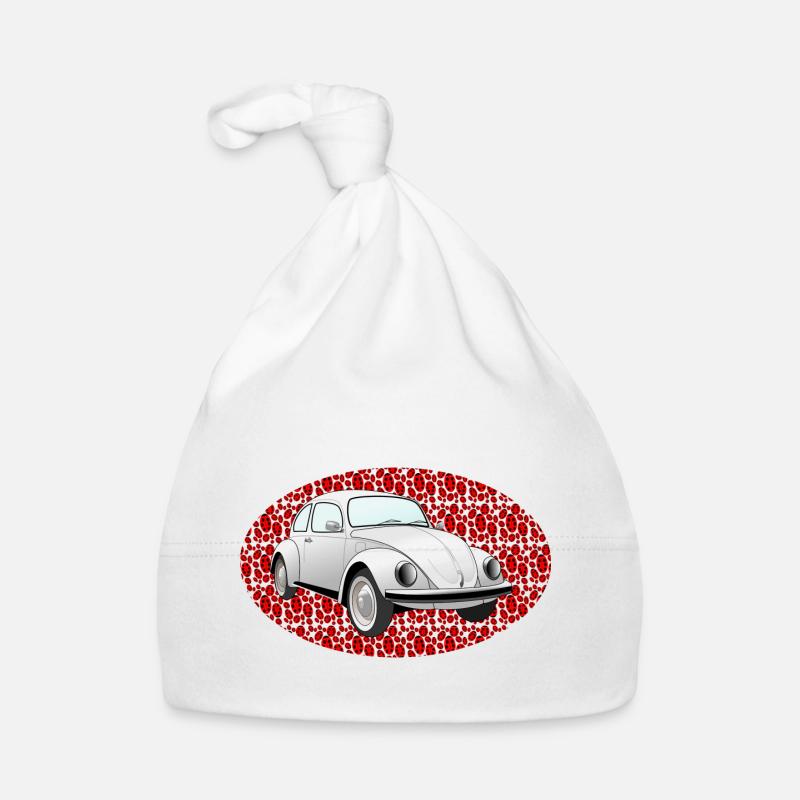 coccinelle - Bonnet bio Bébé - blanc