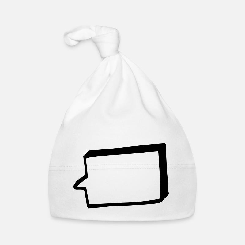 Sprechblase, 3D, groß, dicker Rand Baby Bio-Mütze