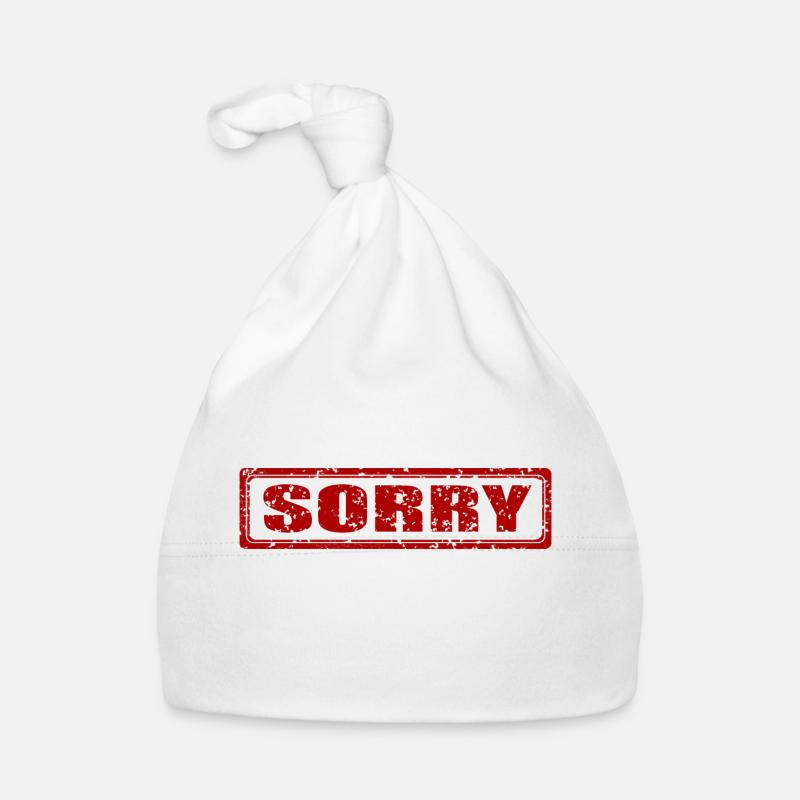 Sorry Stamp Gift Idea Organic Baby Cap