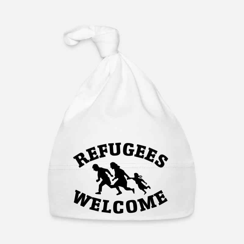 refugees flüchtlinge Baby Bio-Mütze
