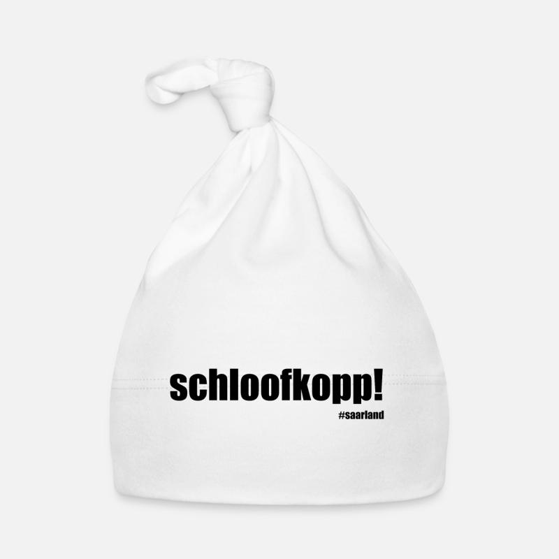 "Schloofkopp" Saarland Design GeschenkGeschenkidee Baby Bio-Mütze