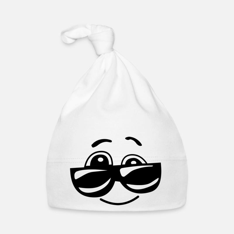 Smiley - Bonnet bio Bébé - blanc