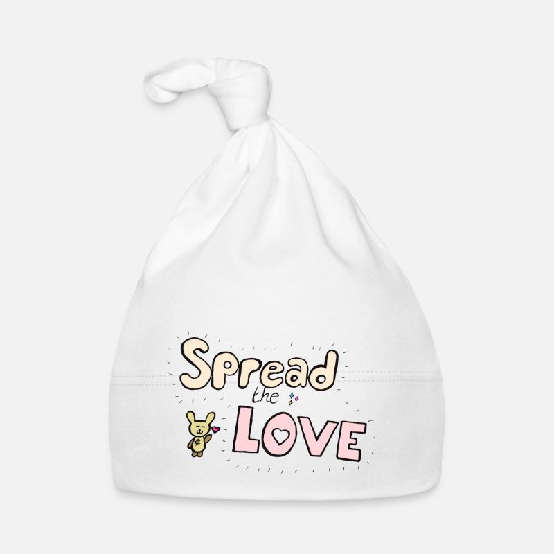 Répandre l'amour - Bonnet bio Bébé - blanc