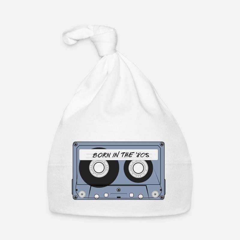 né dans les années 80 - Bonnet bio Bébé - blanc