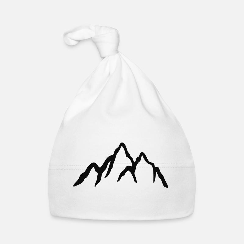 montagne - Bonnet bio Bébé - blanc