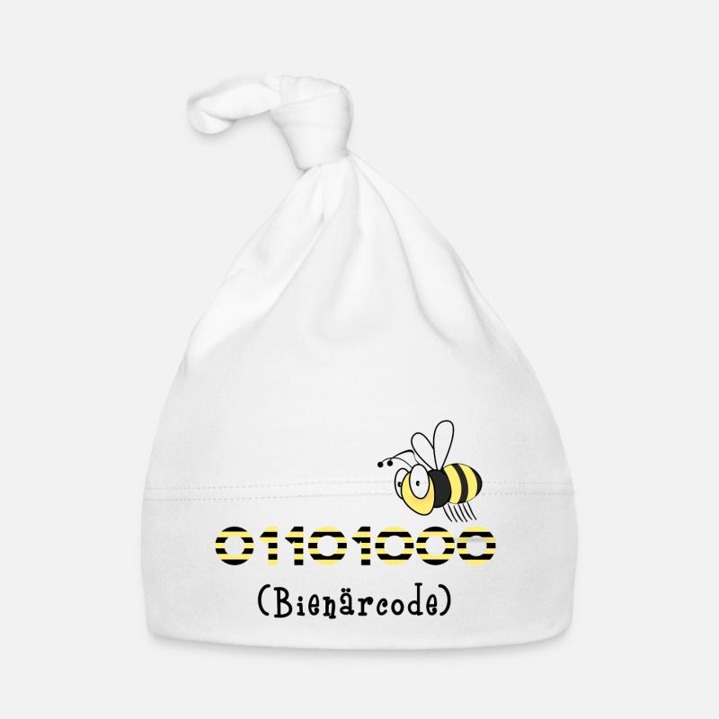 Binary code bee code computer science gift honey Organic Baby Cap