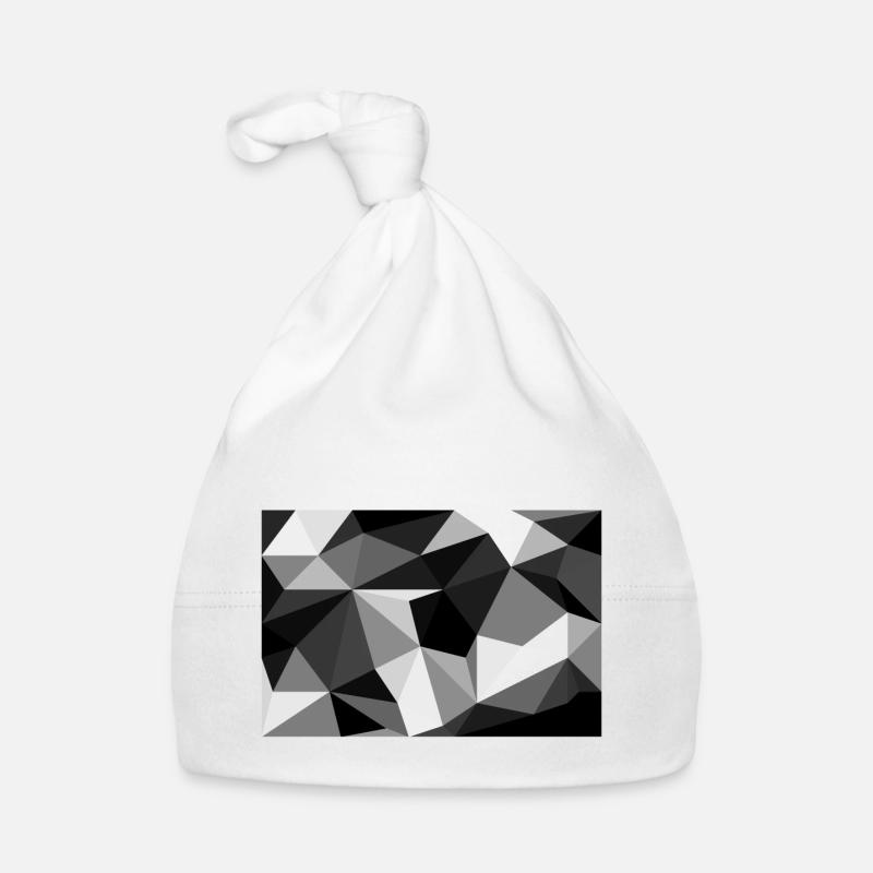 Polygon Black and White Baby Bio-Mütze