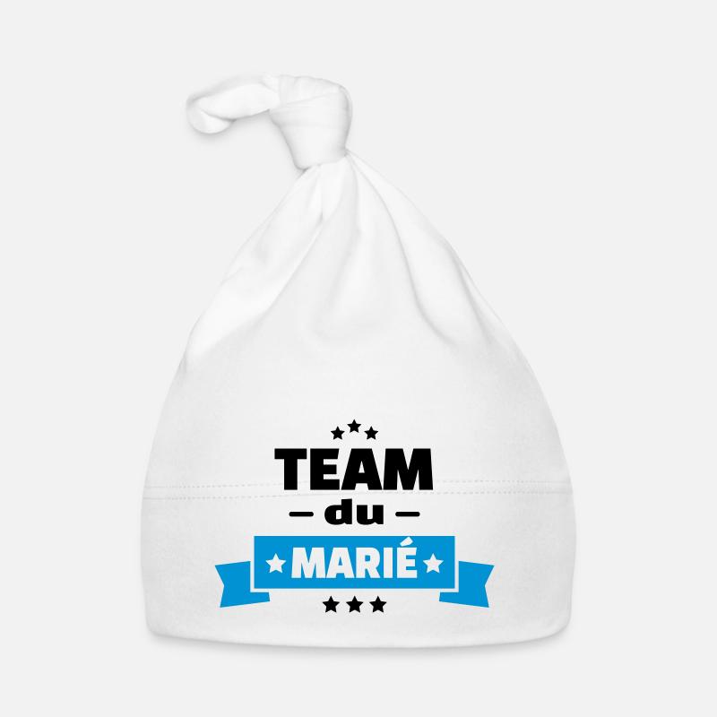 team du marié (vers.15) - Bonnet bio Bébé - blanc