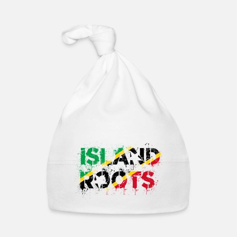 Racines de St Kitts - Bonnet bio Bébé - blanc