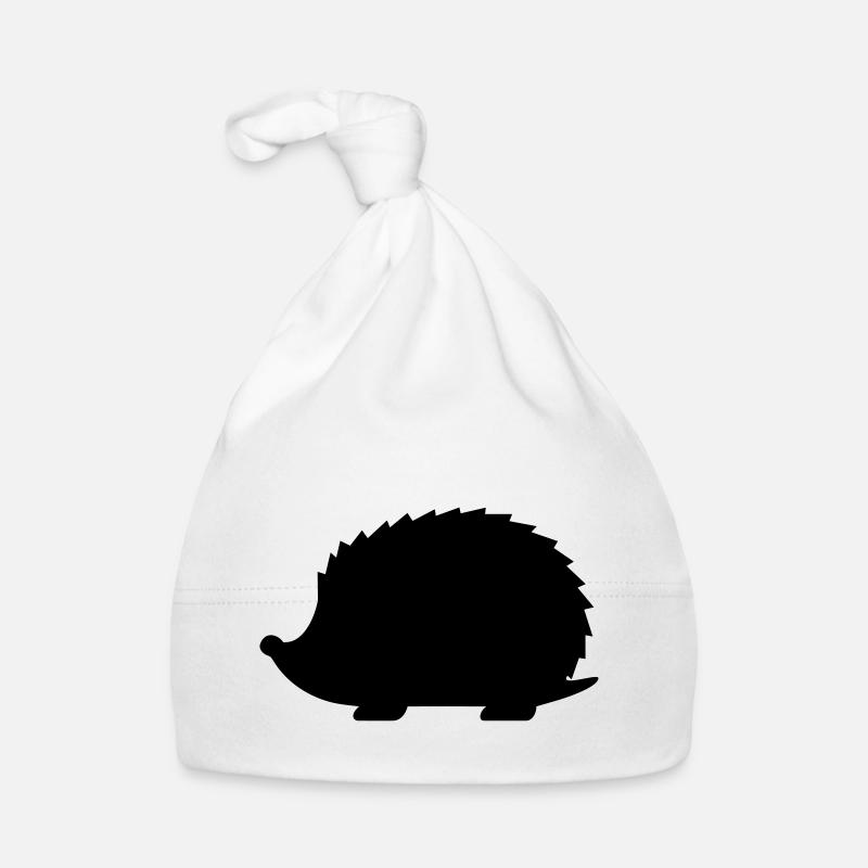 Igel Silhouette Idee Geschenk Tier klein Baby Bio-Mütze