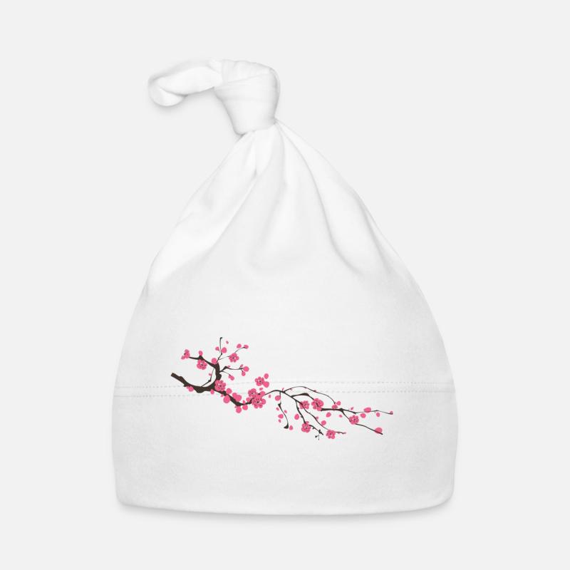 Ast mit Blumen Geschenk Geschenkidee Baby Bio-Mütze