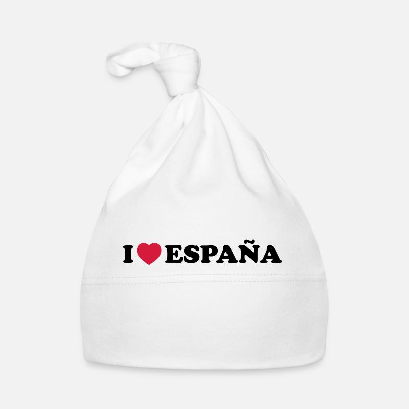 I love Espana - Bonnet bio Bébé - blanc