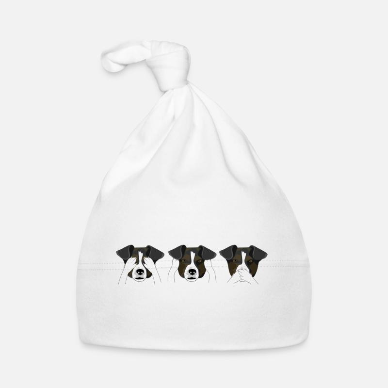 Three dogs - do not see, hear, say Organic Baby Cap