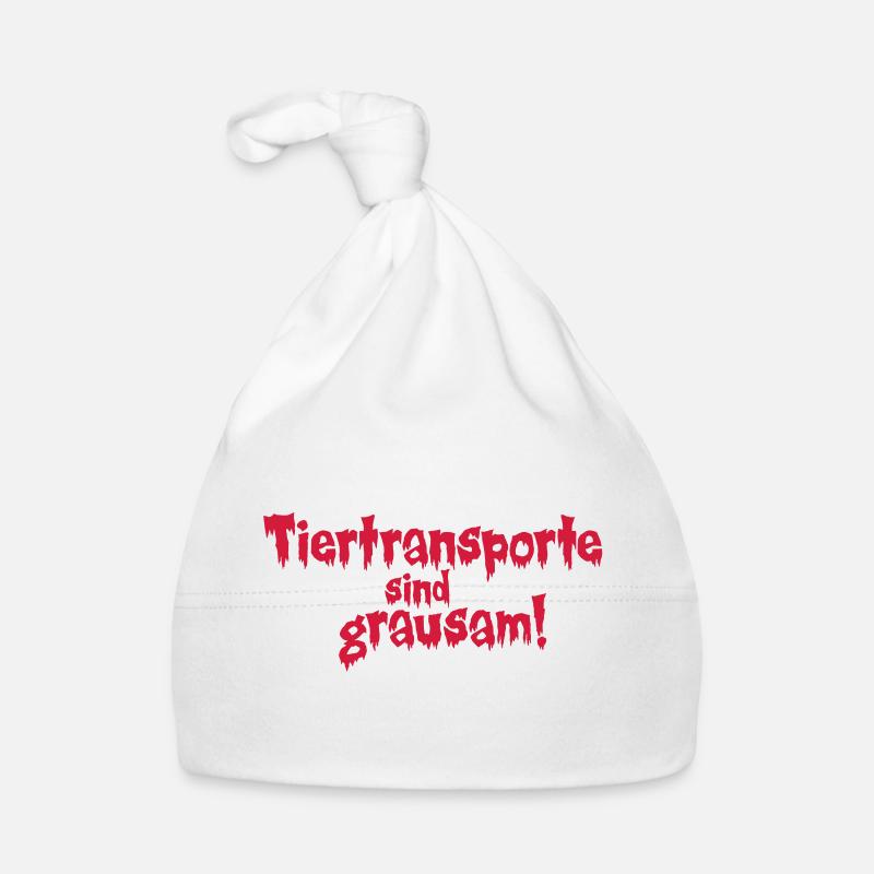 Tiertransporte sind grausam! Baby Bio-Mütze
