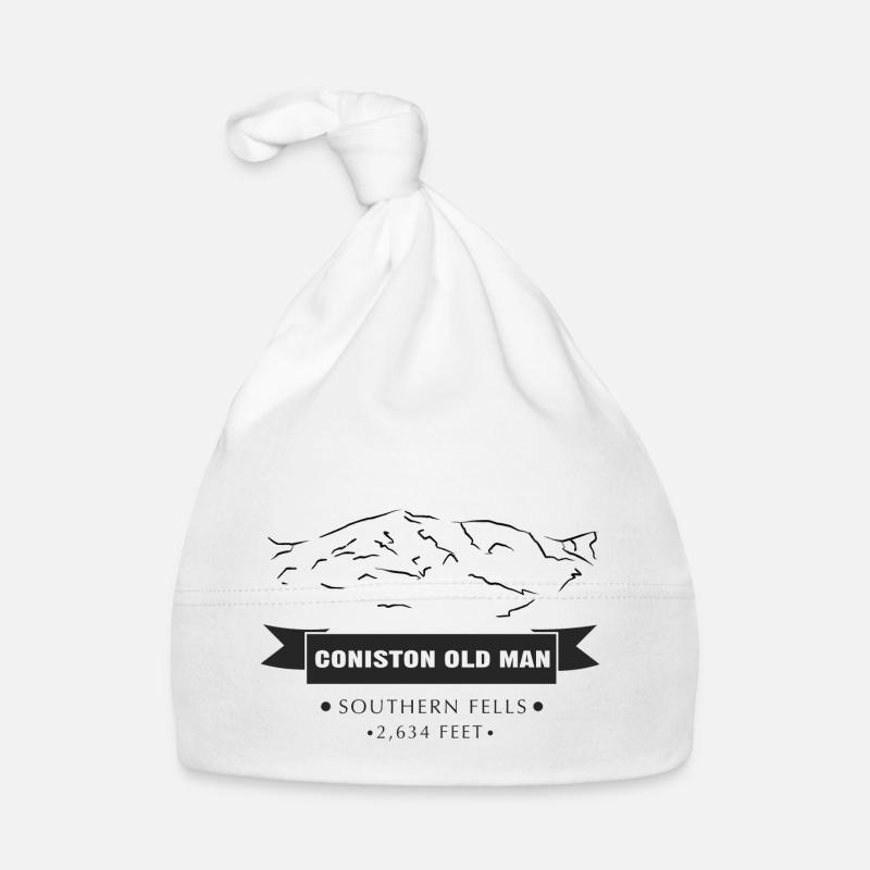 Coniston Old Man - Organic Baby Cap - white