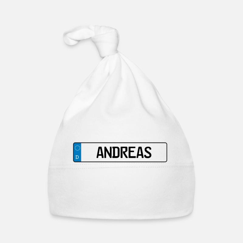 Andreas name tag gift Organic Baby Cap