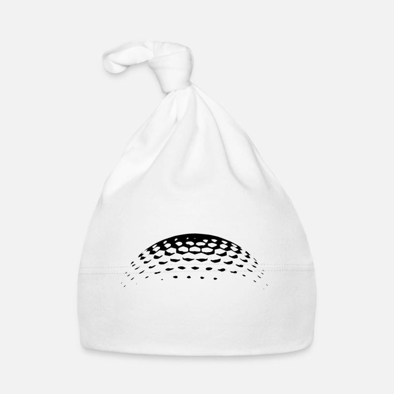 Une balle de golf sur le noir Bonnet bio Bébé