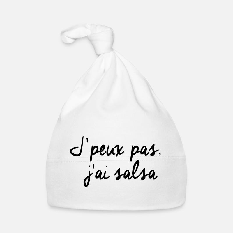 J'peux pas j'ai Salsa - Bonnet bio Bébé - blanc