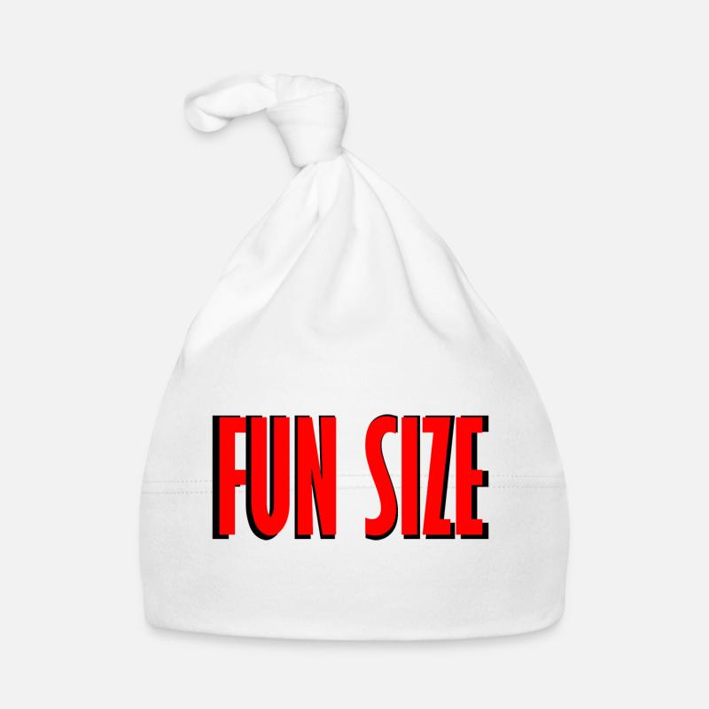 fun size - Organic Baby Cap - white