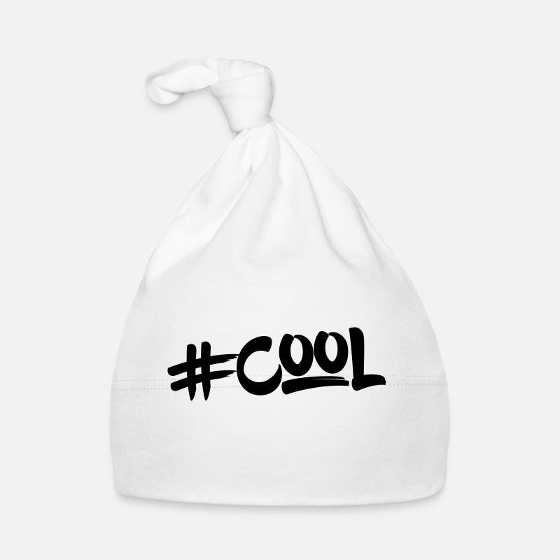 Lettrage / hashtag "cool" Bonnet bio Bébé