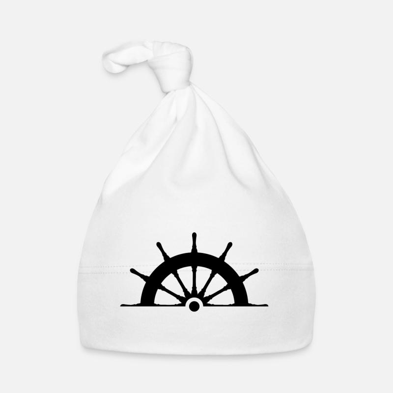 Steering wheel black Organic Baby Cap