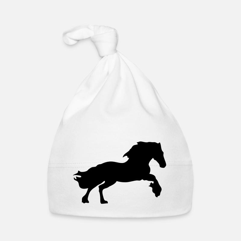 Pferd Pferd Silhouette Schatten shadow11 Baby Bio-Mütze