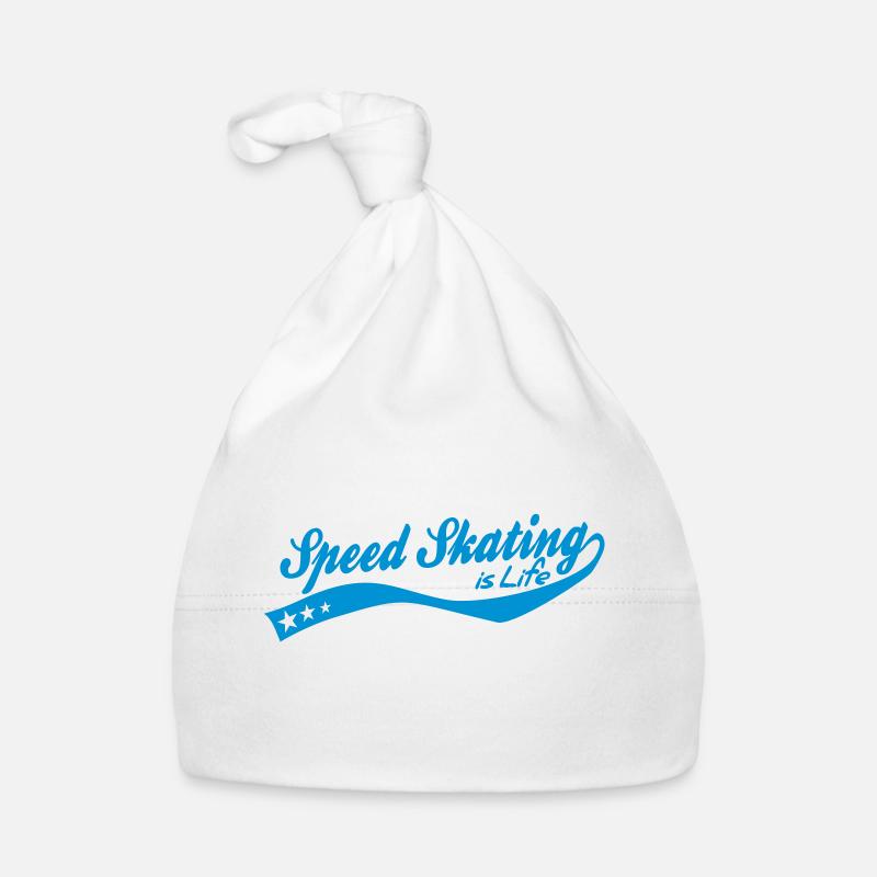 Speed skating is life - retro Baby Bio-Mütze