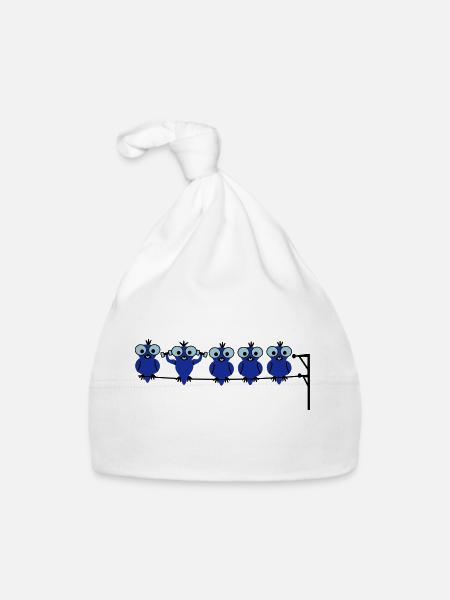 Vogel Sport - Baby Bio-Mütze - Weiß - Vorne
