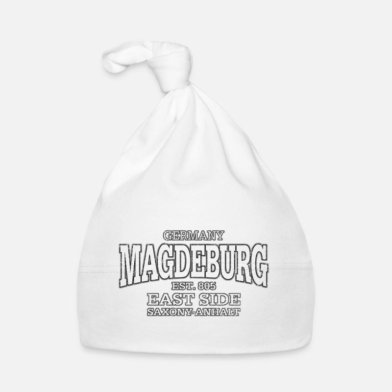 Magdeburg blanc (à l'ancienne) - Bonnet bio Bébé - blanc