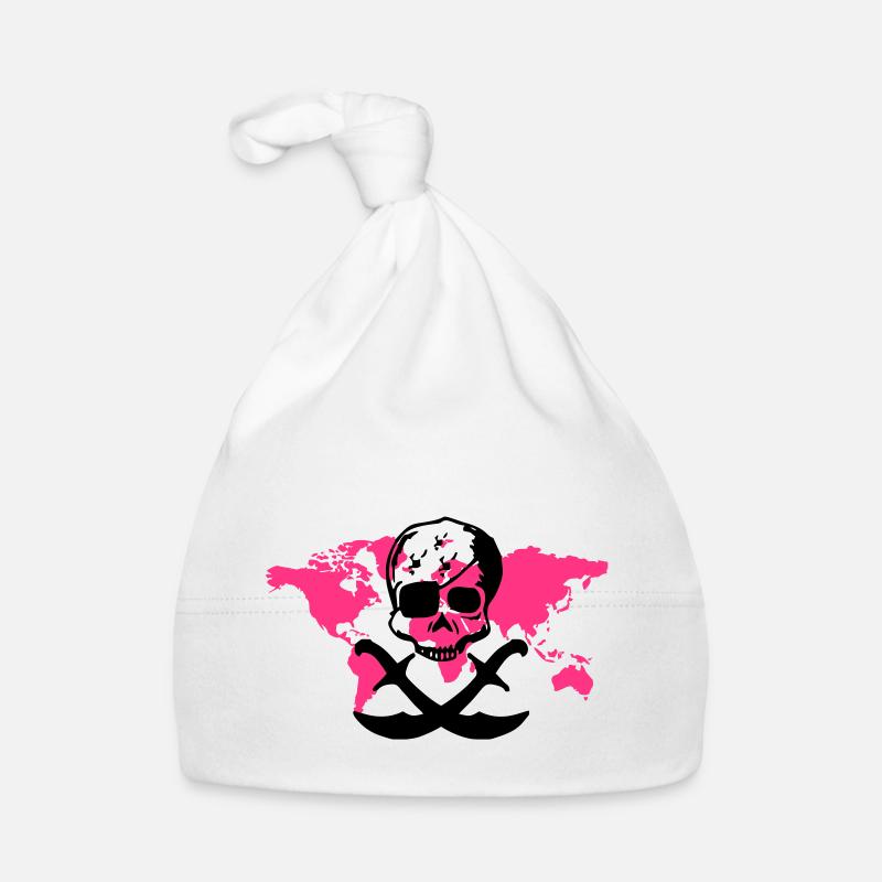 Surf pirate - Bonnet bio Bébé - blanc