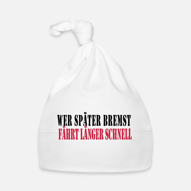 wer_spaeter_bremst_faehr Baby Bio-Mütze