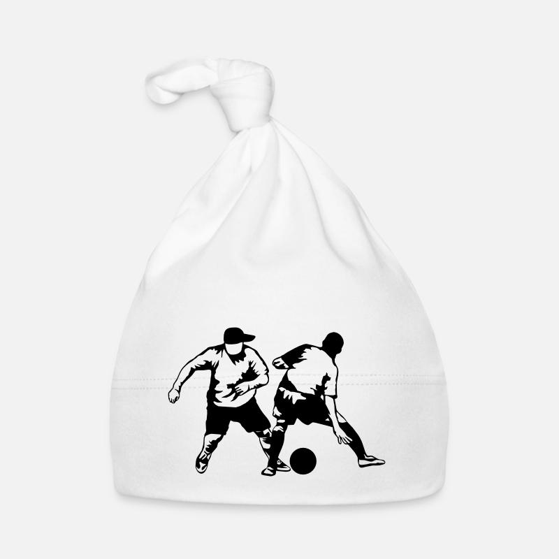 Street Soccer panna - Bonnet bio Bébé - blanc