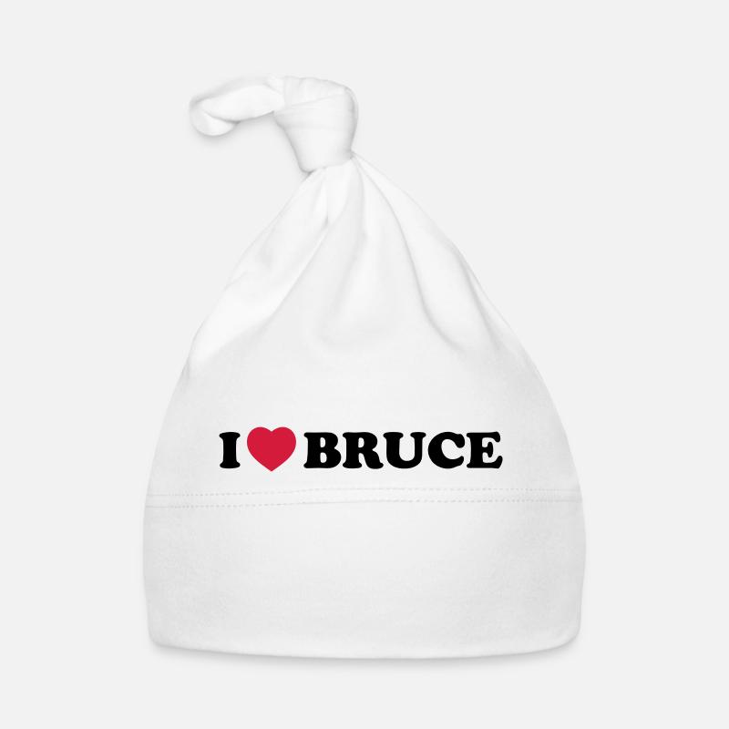 I love bruce - Bonnet bio Bébé - blanc