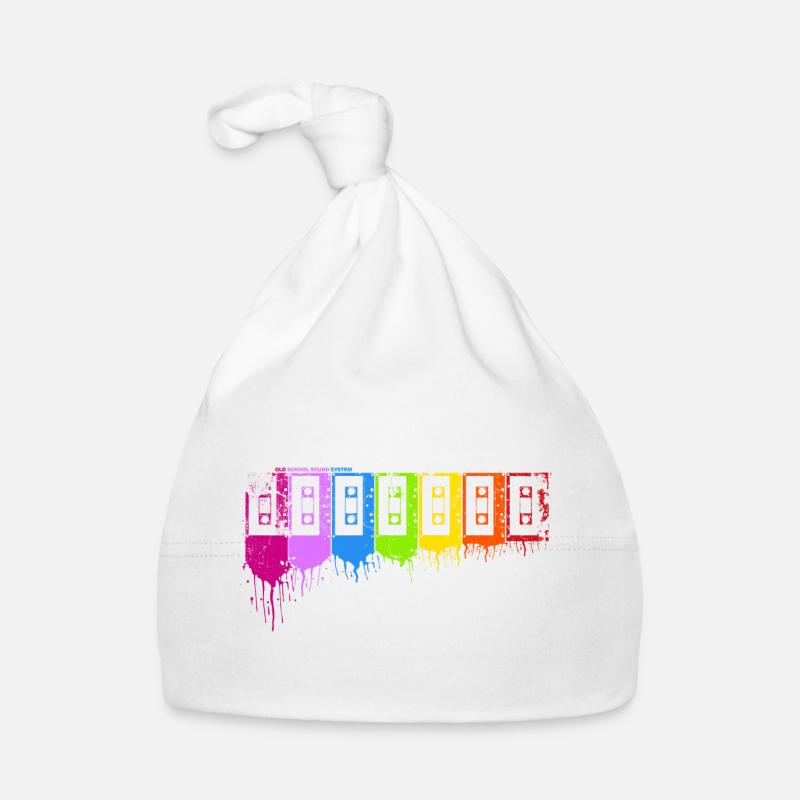 Rainbow Cassettes Organic Baby Cap