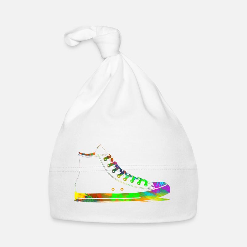 RainbowShoes - Bonnet bio Bébé - blanc