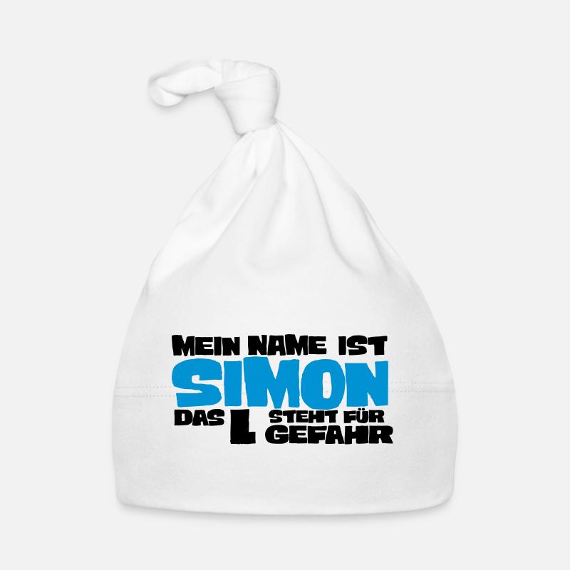 simon - Baby Bio-Mütze - Weiß