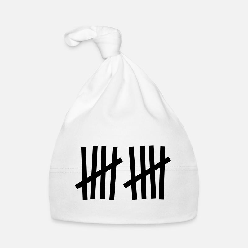 Strichliste 10 Striche Baby Bio-Mütze