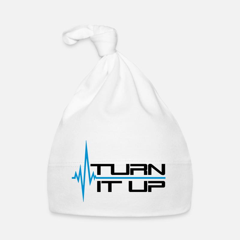 frequenz puls herzschlag turn it up balken striche Baby Bio-Mütze