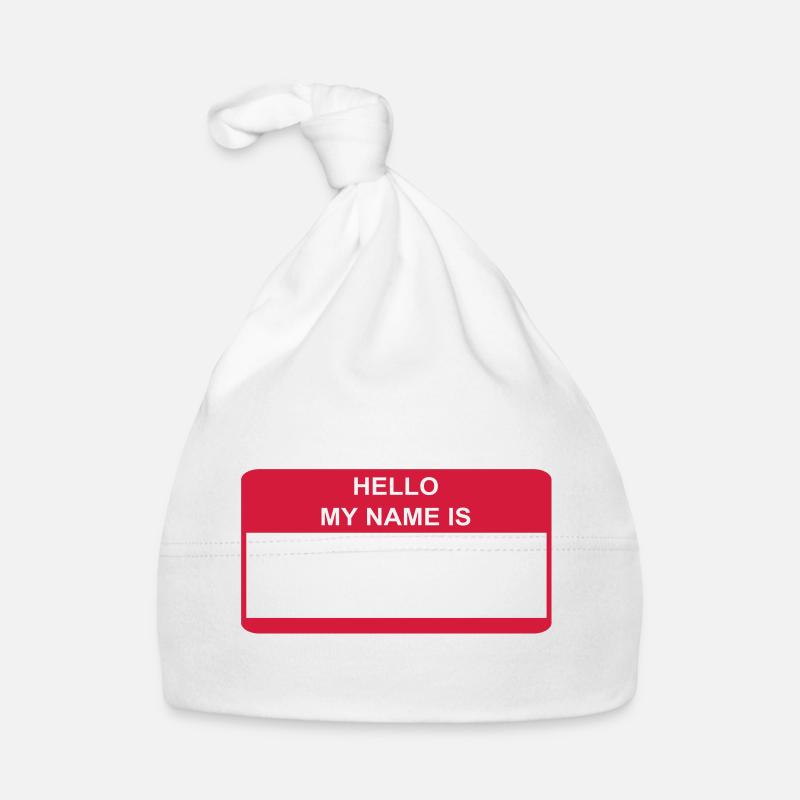 HELLO MY NAME IS Geschenkidee Baby Bio-Mütze