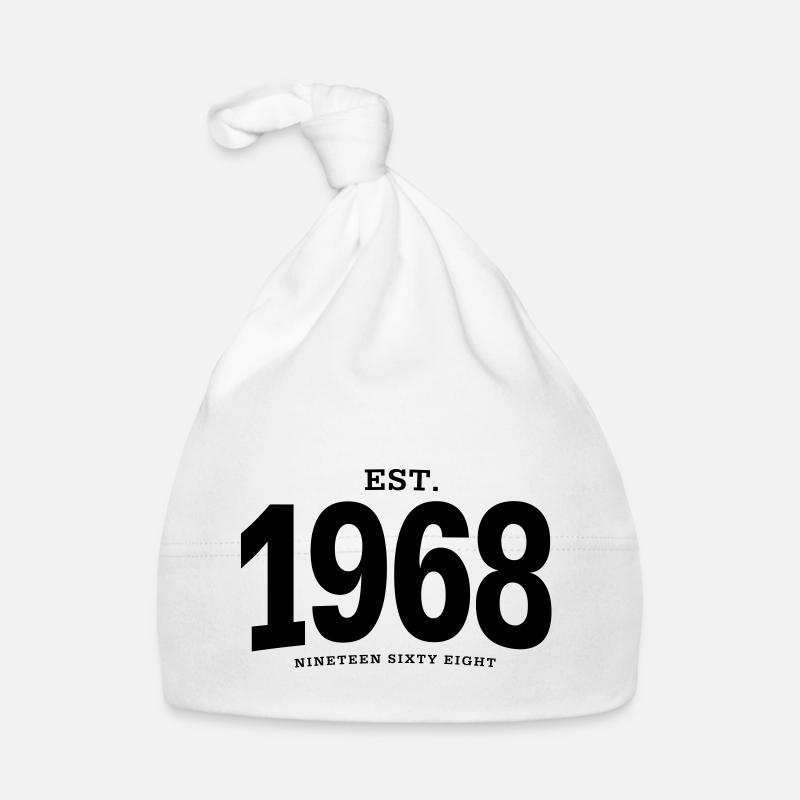 HNE. 1968 Nineteen Sixty Eight - Bonnet bio Bébé - blanc
