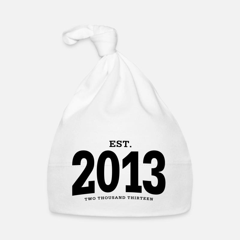 HNE. 2013 Deux mille treize - Bonnet bio Bébé - blanc