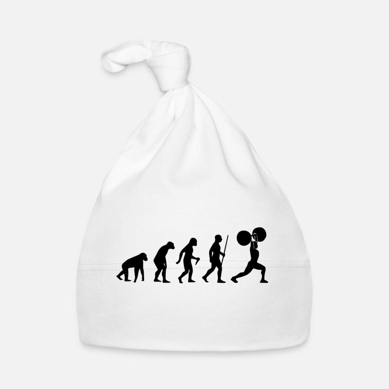 Human Evolution Weightlifting Baby Bio-Mütze