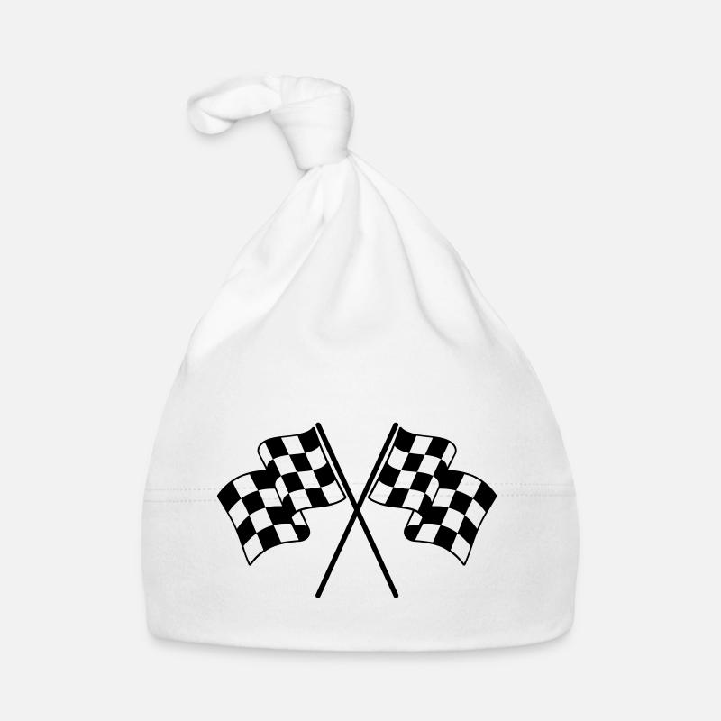 Drapeaux à Damier Bonnet bio Bébé