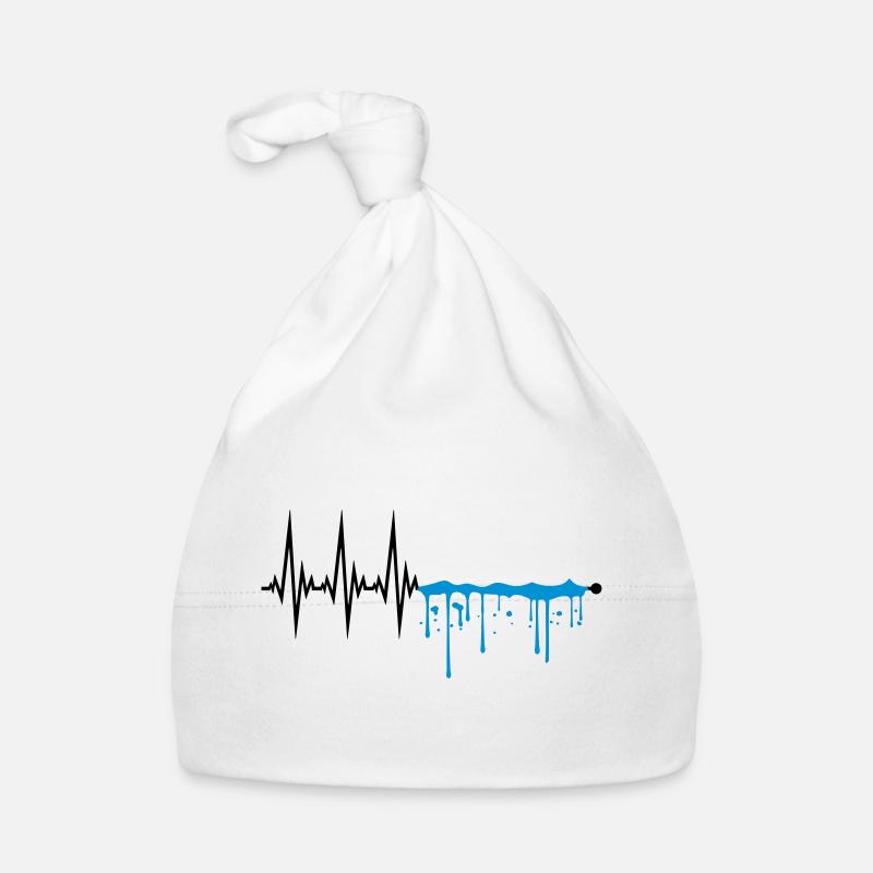 gouttes de pulvérisation humide graffiti ondes fréquence de ligne Bonnet bio Bébé