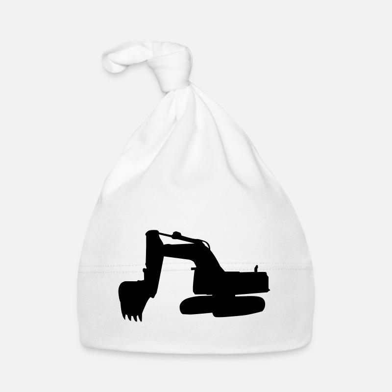 Bagger - Exavator - Organic Baby Cap - white