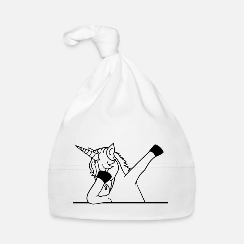 box text write signage wall dabbing unicorn d Organic Baby Cap