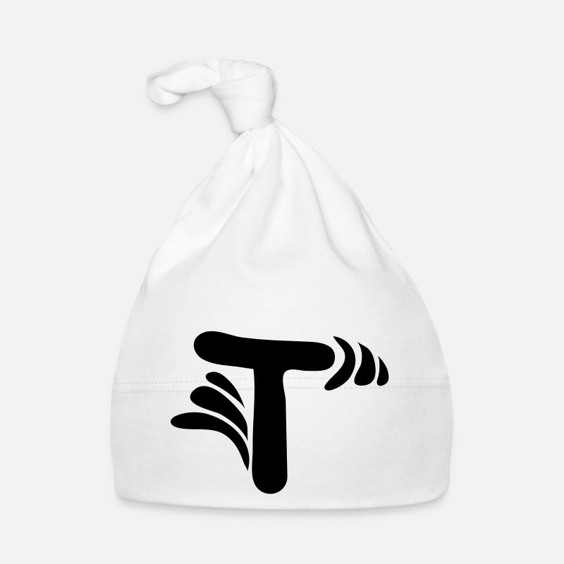 Letter T & Pattern Organic Baby Cap