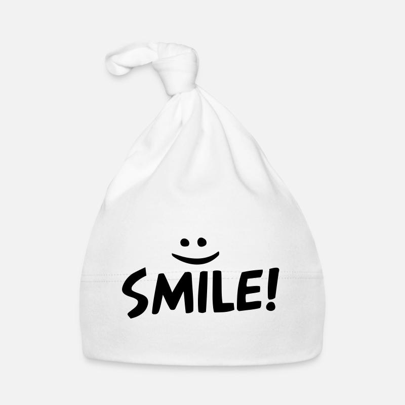 Sourire - Bonnet bio Bébé - blanc